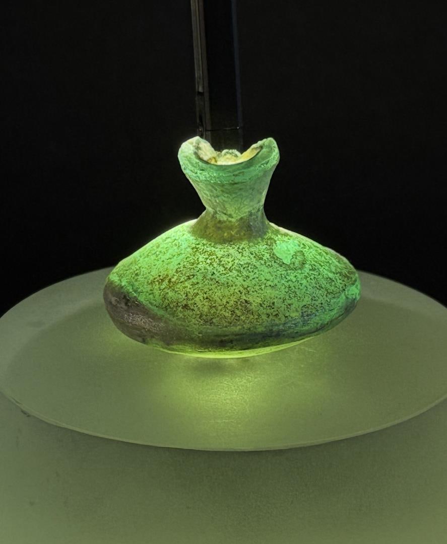 Time of Christ Ancient Roman Bottle: 1 3/8" tall by 1 3/4" in diameter.