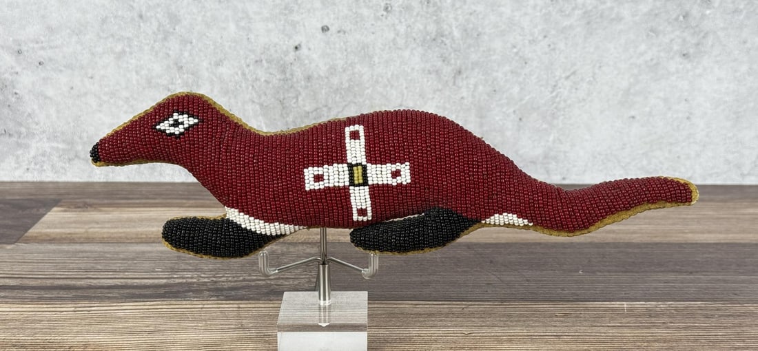 Native American Indian Beaded Weasel Fetish (1 of 3)