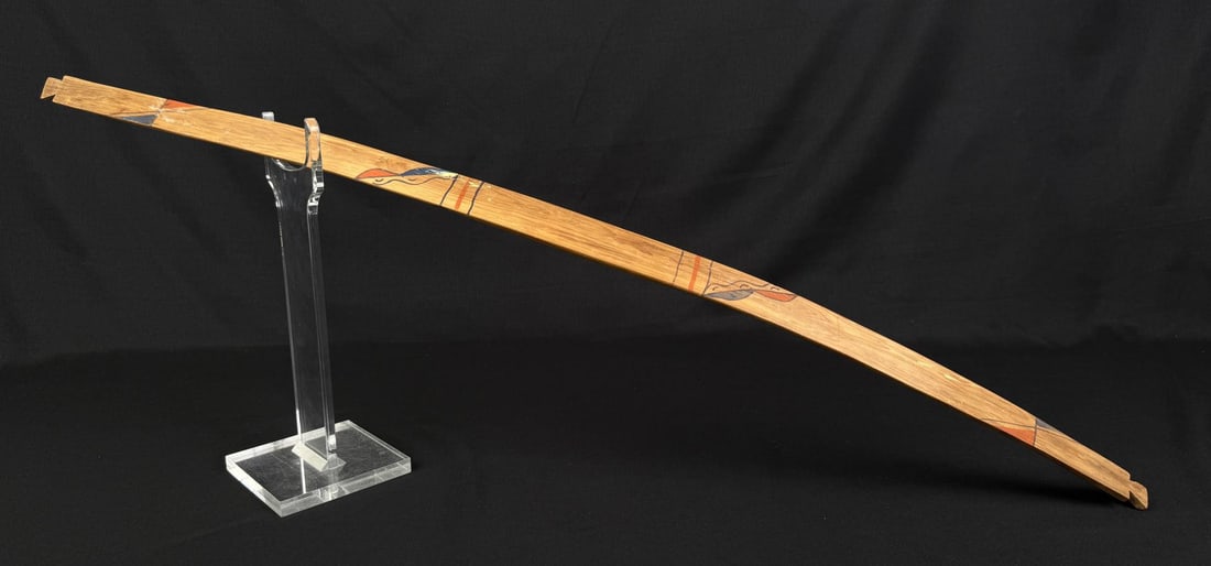 Pueblo Native American Indian Painted Bow (1 of 6)