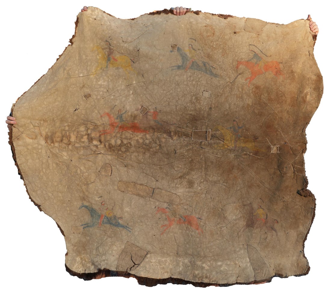 Blackfoot Native American Indian Buffalo War Robe (1 of 18)