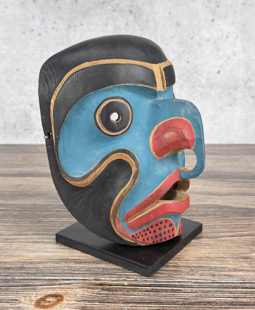 Haida Gwaii Northwest Coast Wood Hawk Mask (1 of 10)