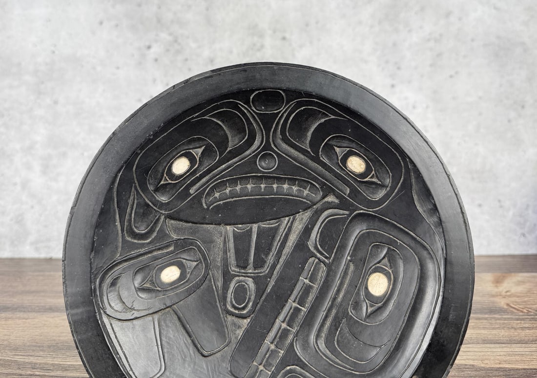 Haida Northwest Coast Argillite Bowl or Plate - 2