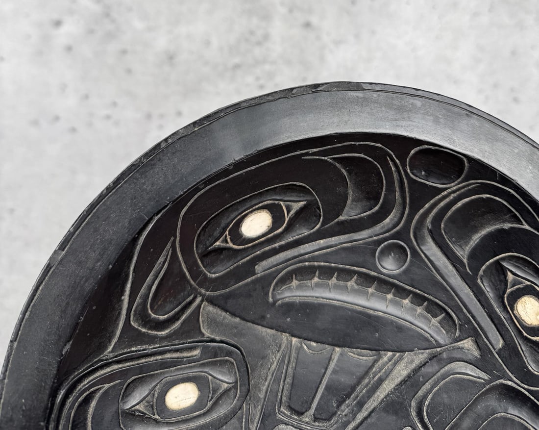 Haida Northwest Coast Argillite Bowl or Plate - 6