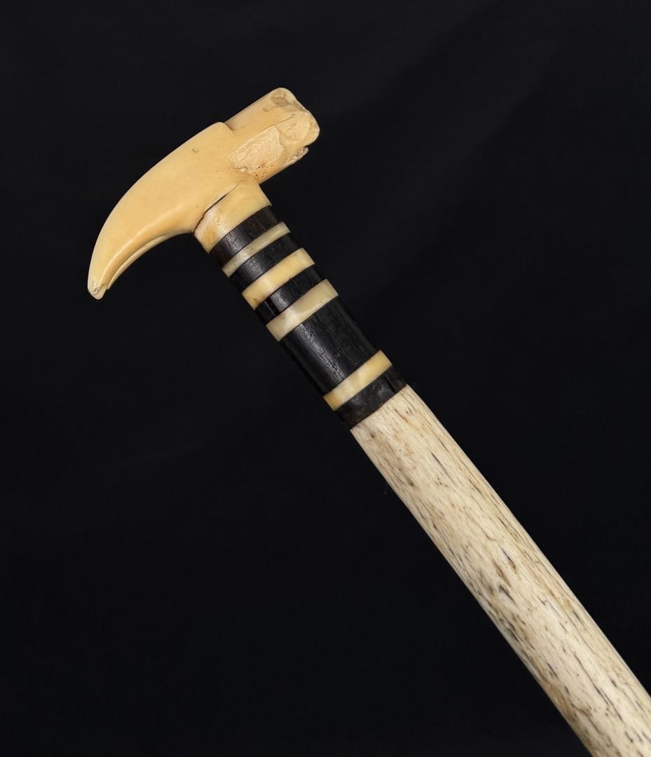 Whaler Made Scrimshaw Cane Walking Stick (1 of 15)