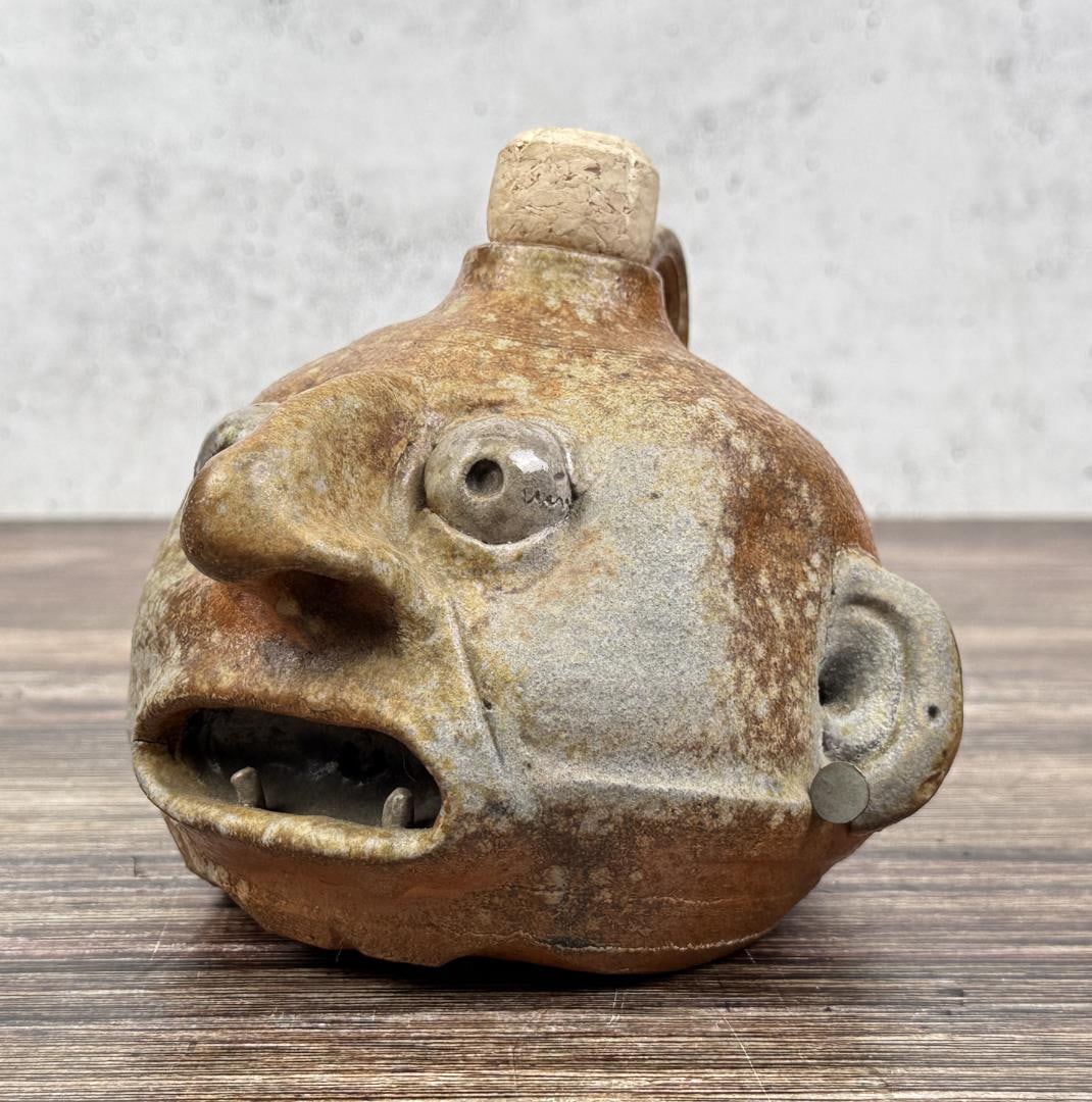 Clayton Bailey Folk Art Pottery Face Jug (1 of 10)