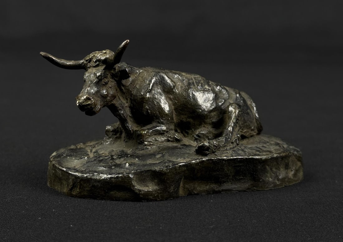 Charles M Russell Montana Sitting Steer Bronze (1 of 12)