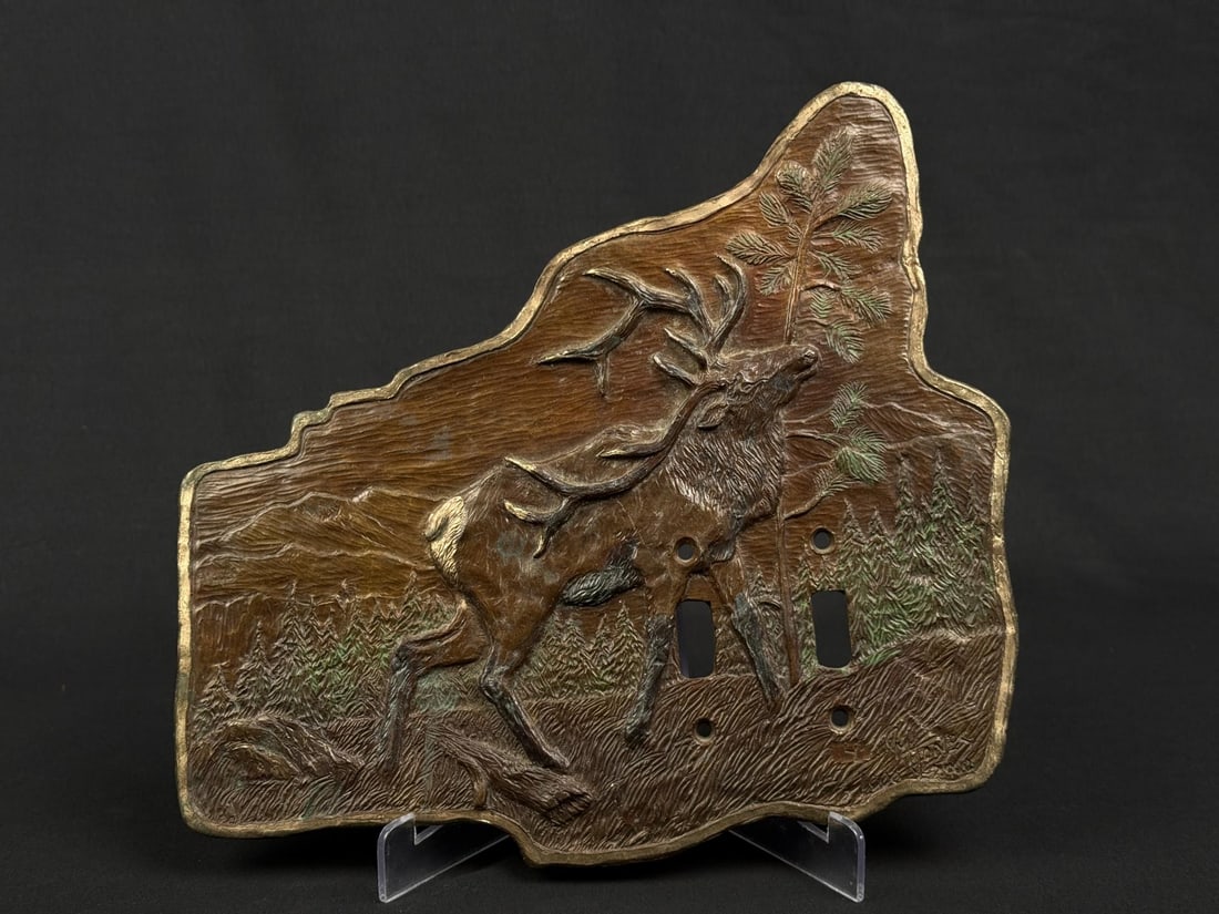 Chip Jones Montana Elk Bronze Wall Switch Plate (1 of 5)