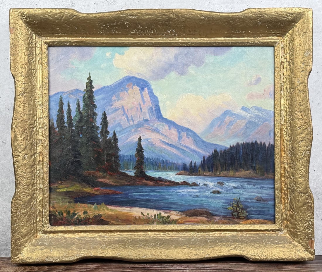 Harry Leonard Lopp Glacier Park Montana Painting (1 of 10)