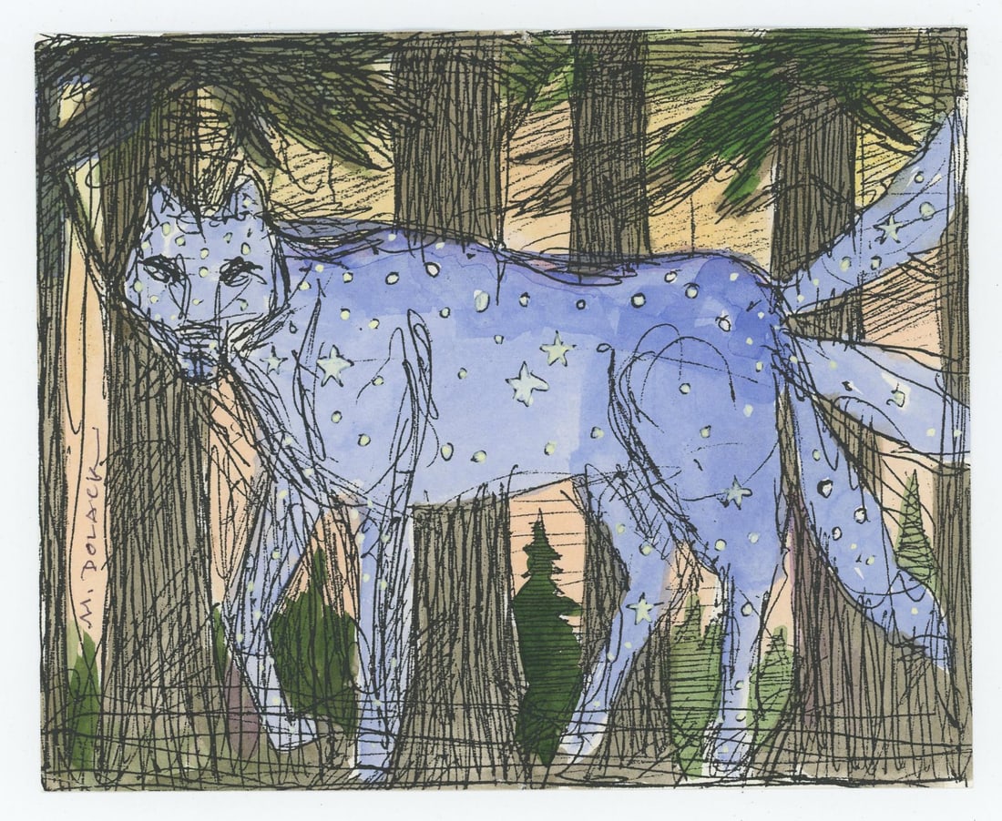 Monte Dolack Mystery At The Edge Watercolor Study (1 of 3)