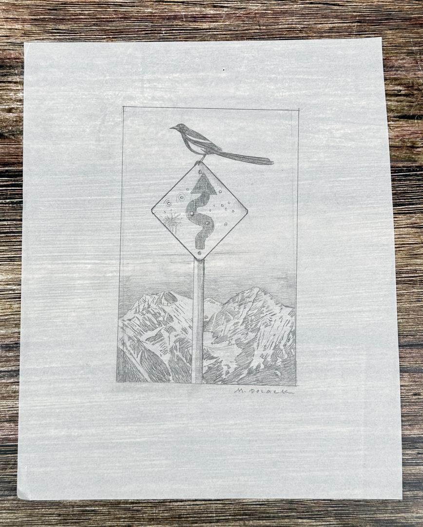 Monte Dolack Magpie Study (1 of 3)