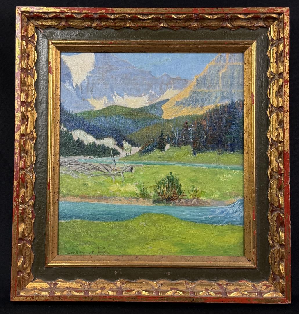 Lone Wolf Glacier National Park Montana Painting (1 of 5)