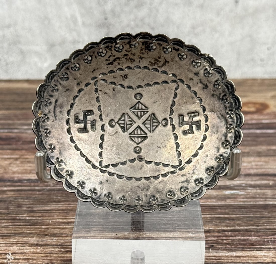 Navajo Sterling Silver Whirling Log Dish (1 of 4)