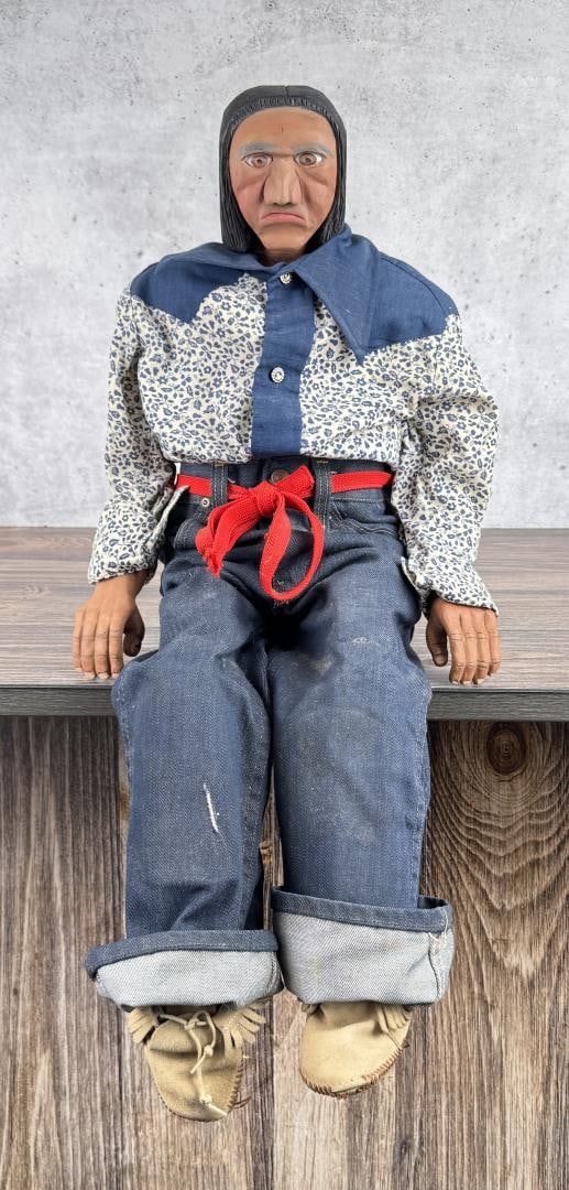 Native American Indian Jointed Wood Display Doll (1 of 8)