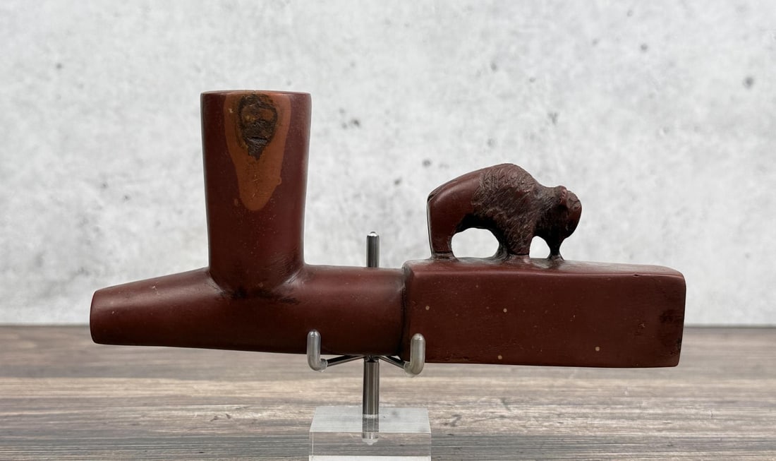 Sioux Native American Catlinite Buffalo Pipe (1 of 6)