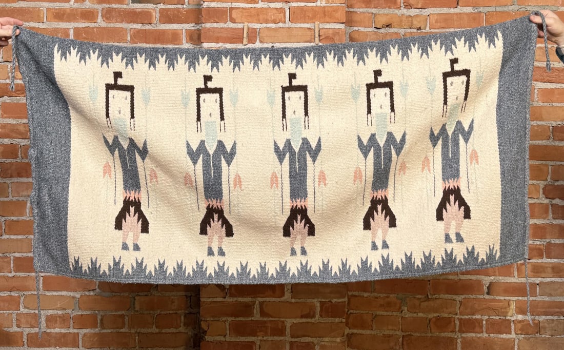 Mexican Navajo Style Yei Yeibichai Dancer Rug (1 of 3)