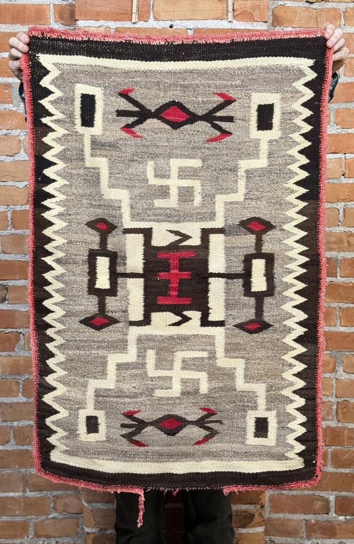 Navajo Transitional Swastika Whirling Log Rug (1 of 7)