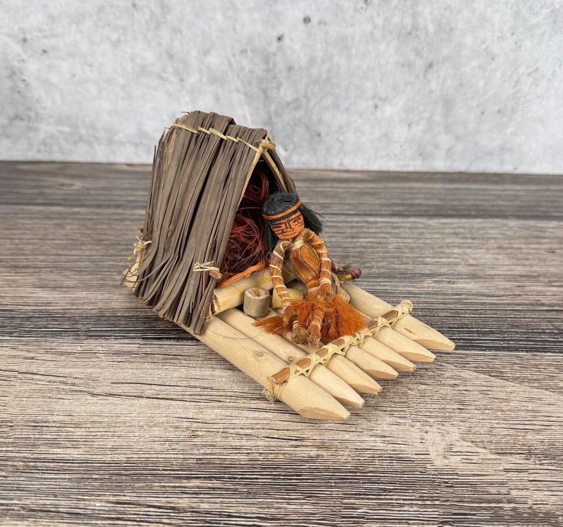 South American Indian Doll and Raft (1 of 5)