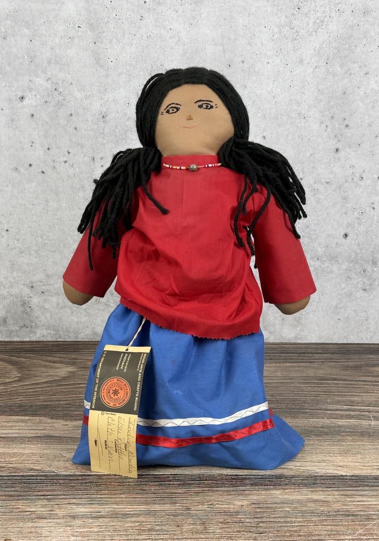 Elsie Rattler Cherokee Native American Indian Doll: 16 7/8" tall.