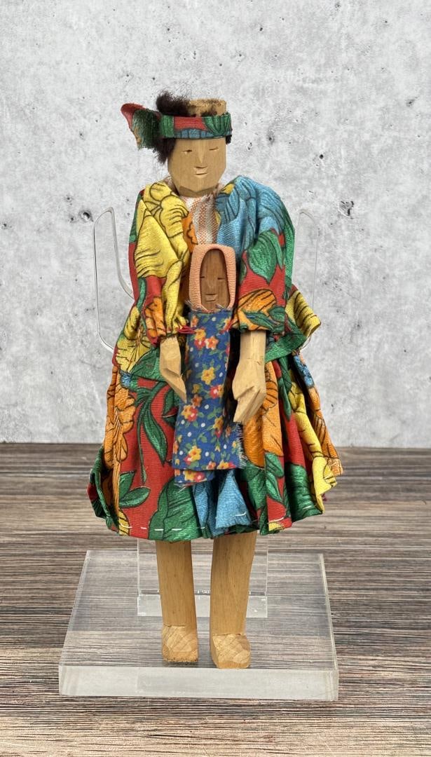 Raramuri Tarahumara Folk Art Wood Doll (1 of 3)