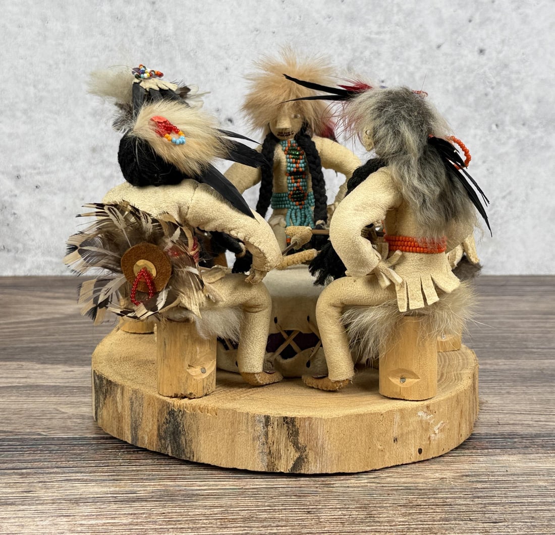 Benjamin Ottogary Native American Shoshone Doll: 9 1/2" by 8" by 7".