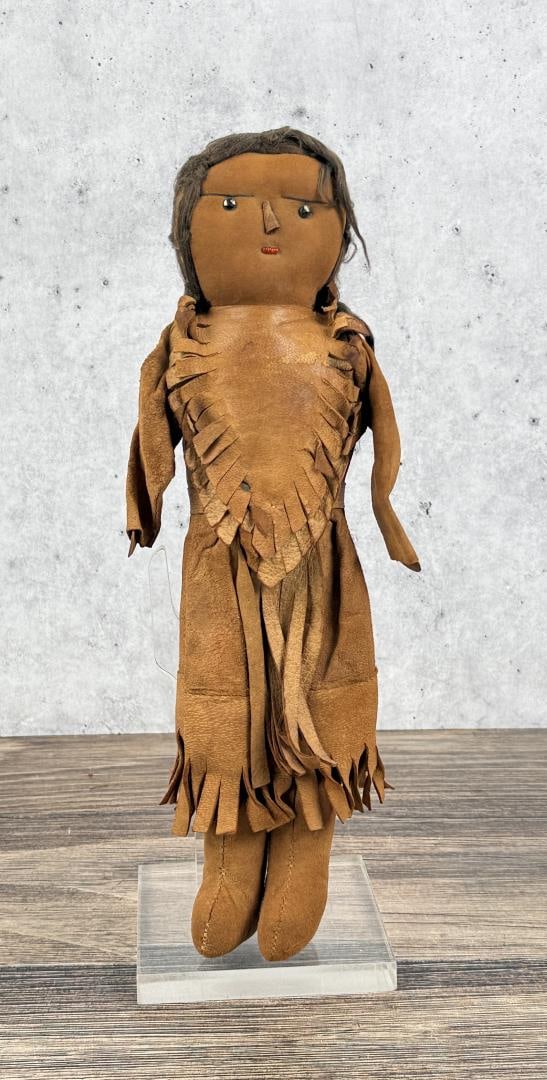 Cherokee Native American Indian Beaded Doll: 12 5/8" tall. First Quarter of the 20th Century.