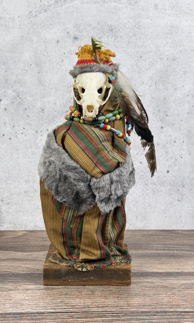 Native American Indian Mink Skull Totem Doll (1 of 6)