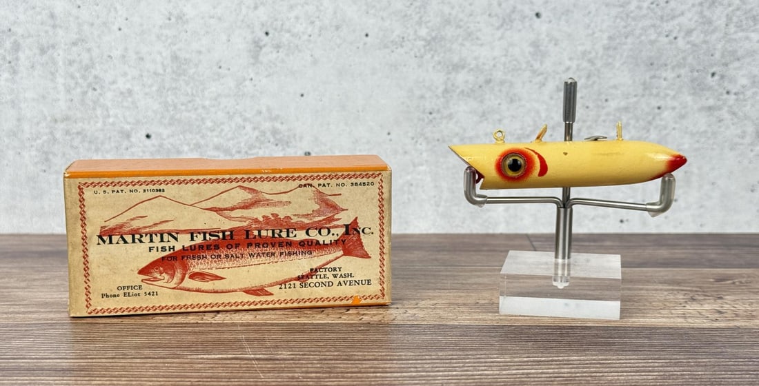 Martin Fish Lure Co Fishing Lure: White Red Gill. New in box, no hooks.