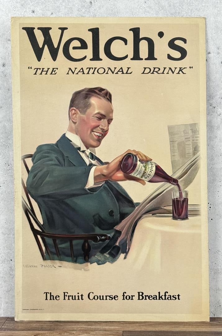 Welch's The National Drink Grape Juice Sign: 13 1/2" by 21".