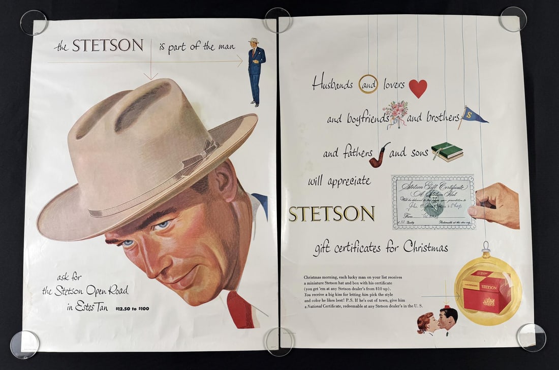 The Stetson is Part of the Man Hat Sign Posters: 24" by 32".