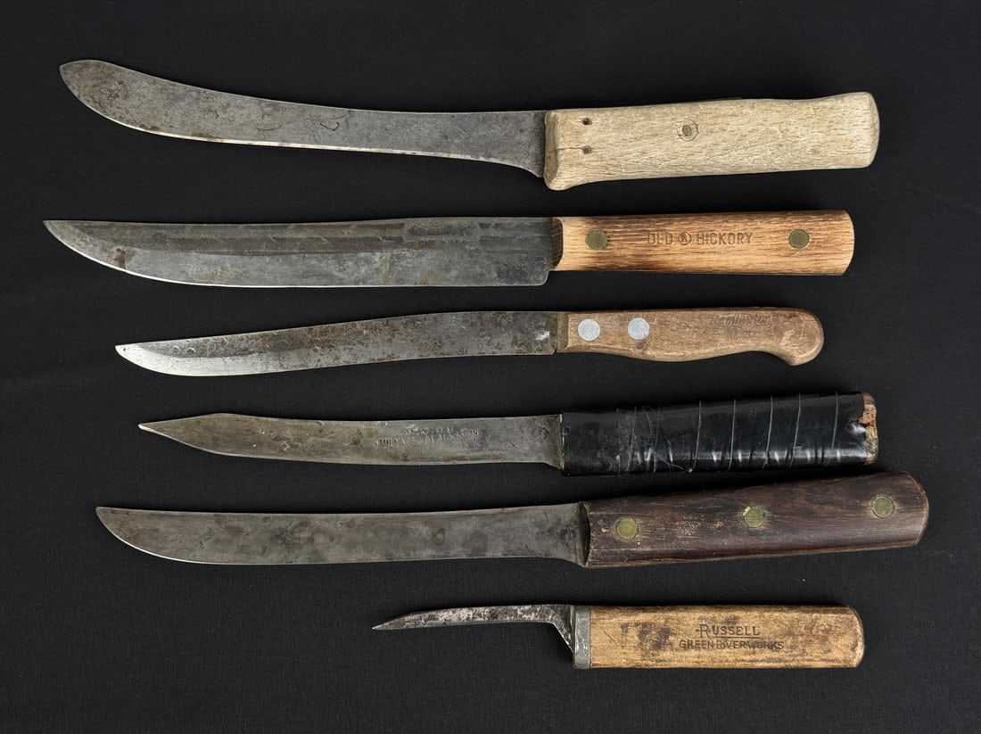 Antique Skinning Butcher Knives: Nice grouping