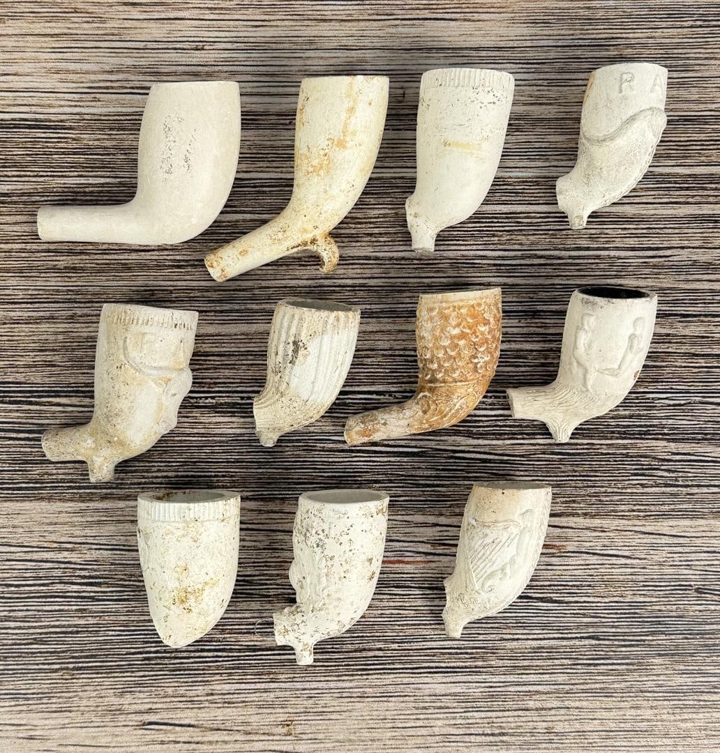 Revolutionary War Era Clay Pipes: Nice grouping