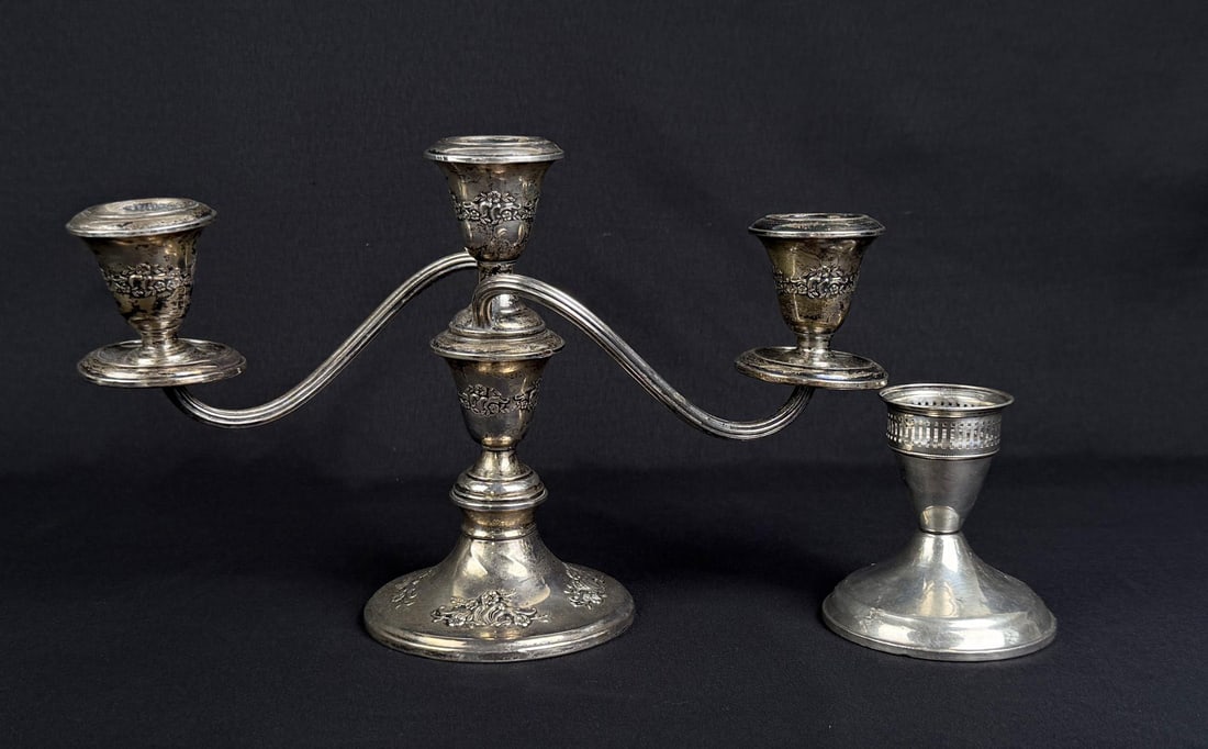 Weighted Sterling Silver Candlesticks (1 of 5)