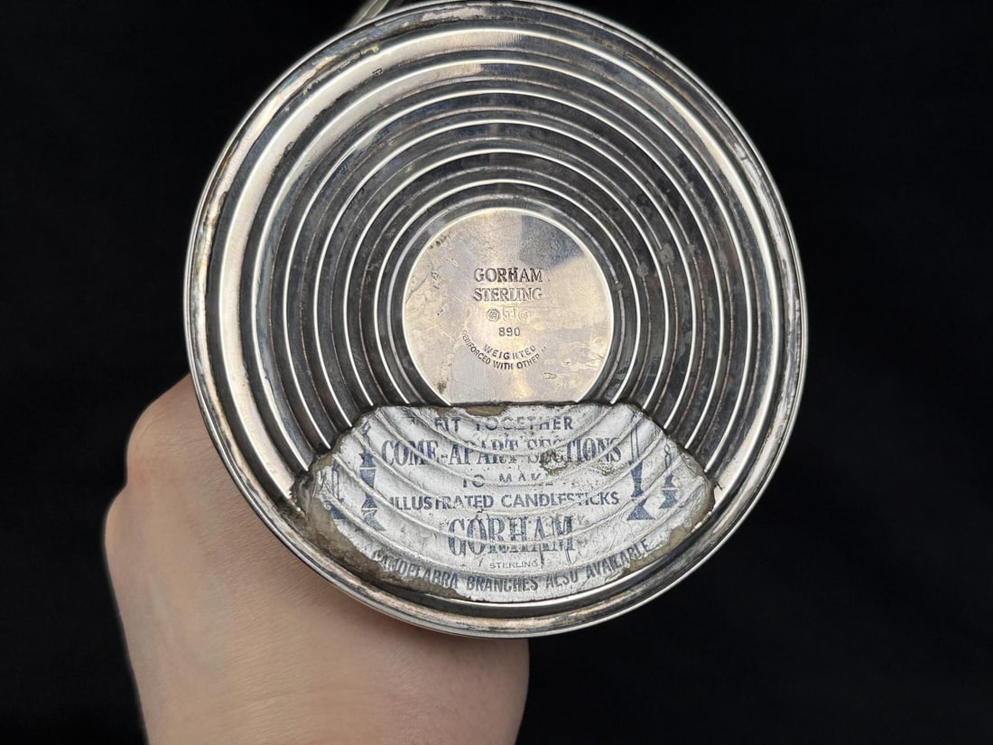 Weighted Sterling Silver Candlesticks - 4