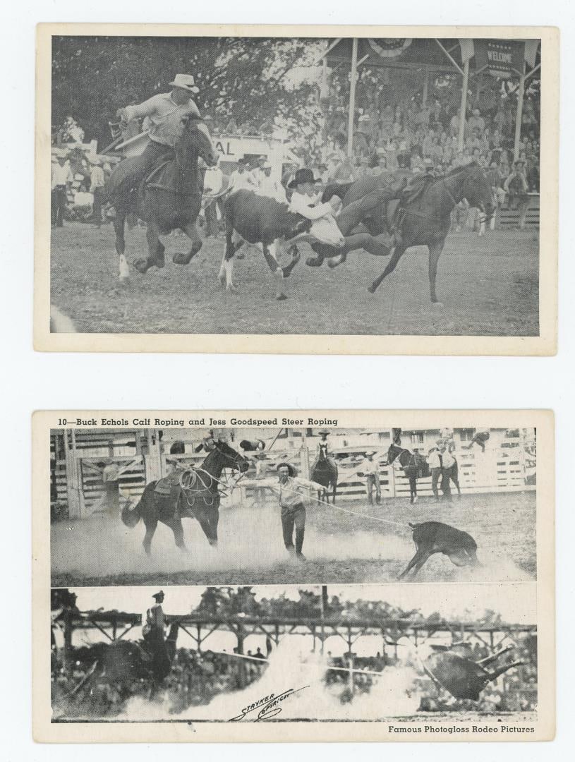 Iowa and Texas Rodeo Cowboys Postcards (1 of 3)