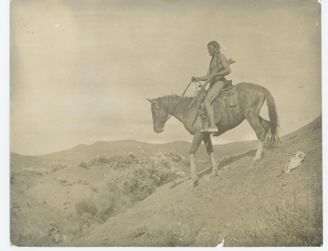 Carl Moon Native American Indian with Rifle Photo (1 of 3)