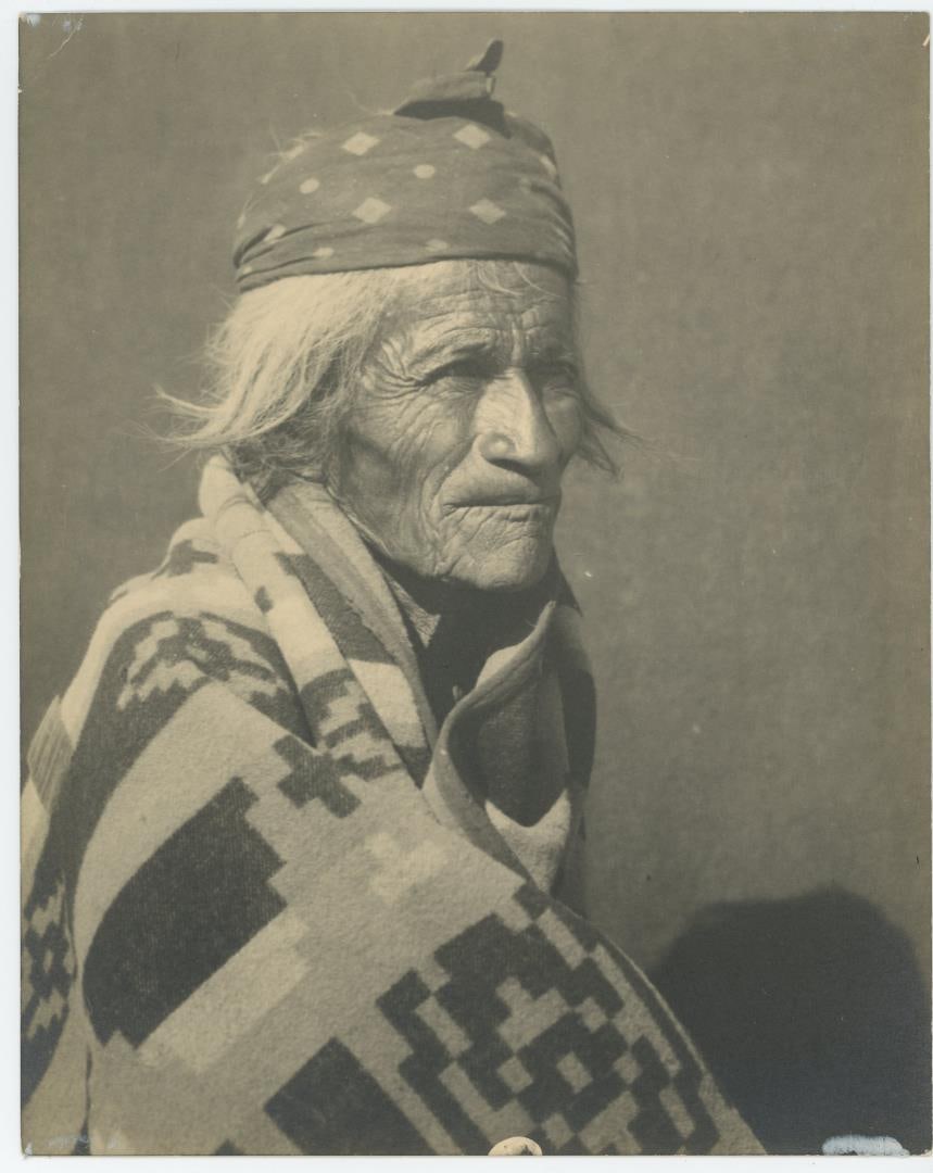 Carl Moon Native American Navajo Many Goats Photo: Navajo Patriarch or Navajo Elder Tl'izi lani (Many Goats). 8" by 10".