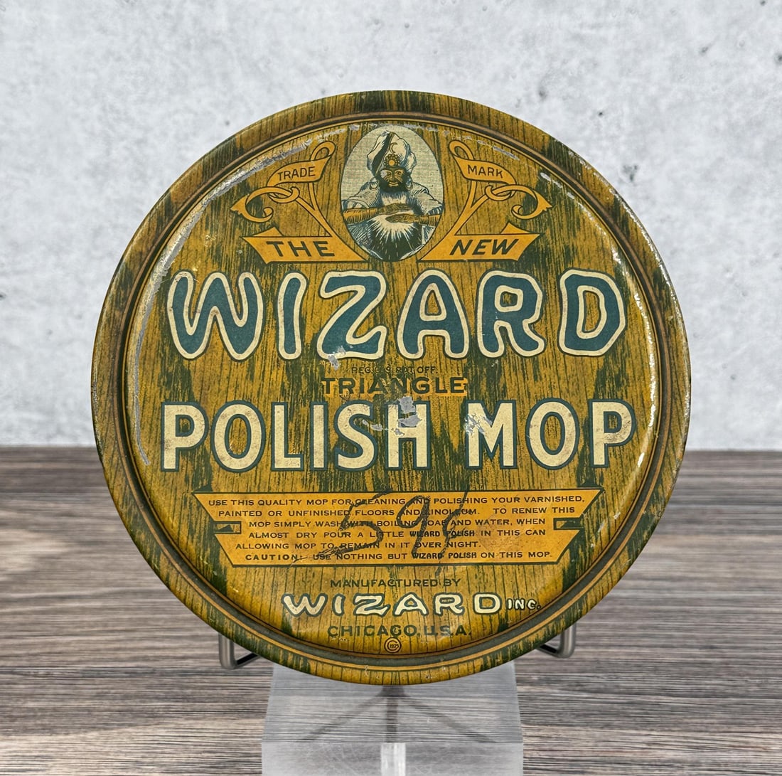 The New Wizard Triangle Polish Mop Tin Can: Empty