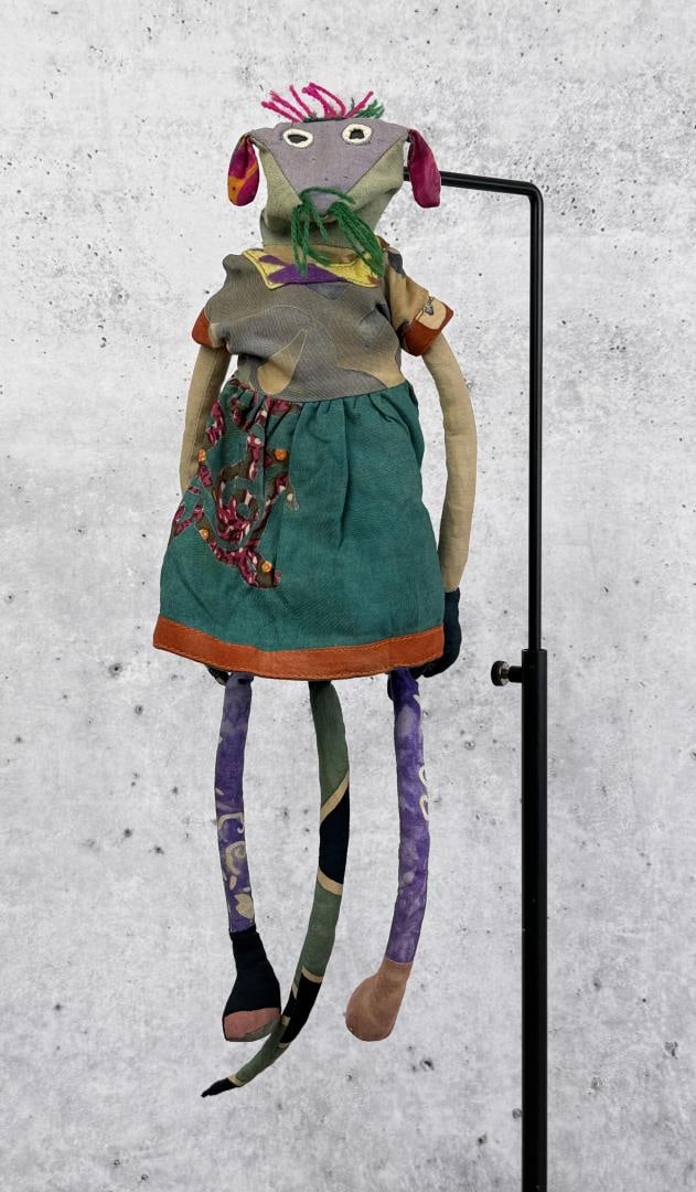 Mouse Doll that Turns Into a Purse: 17 3/4" long in mouse form.