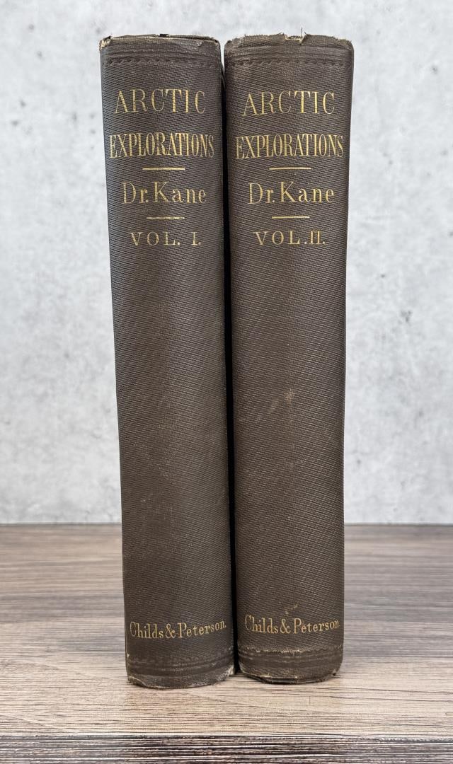 Arctic Explorations The Second Grinnell Expedition: Elisha Kent Kane. 2 Volume Set. 1856.