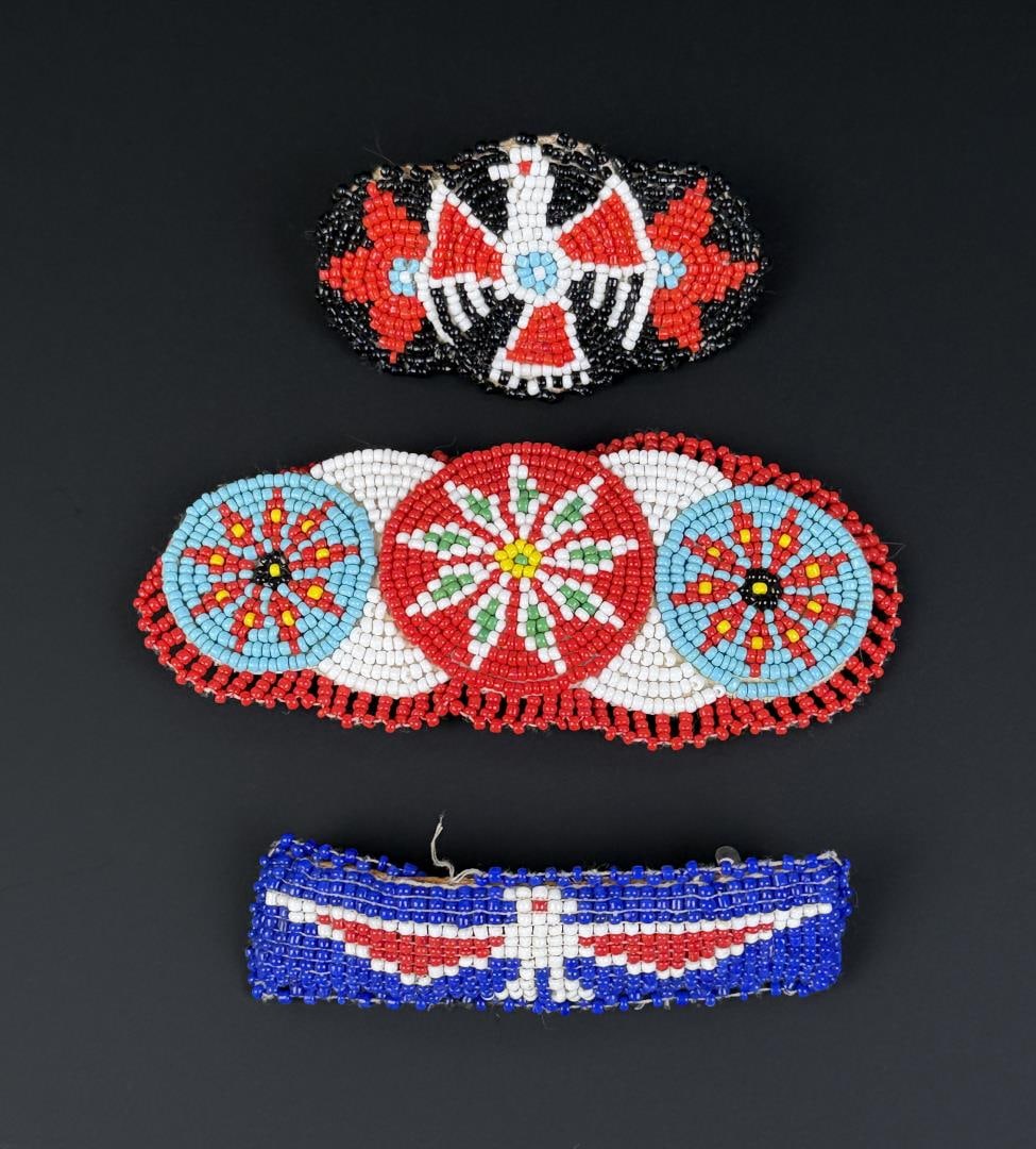Native American Indian Beaded Hair Barrettes (1 of 5)