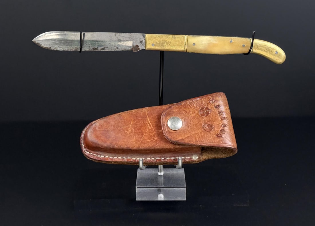 Custom Made Ram Horn Handle Pocket Knife (1 of 3)