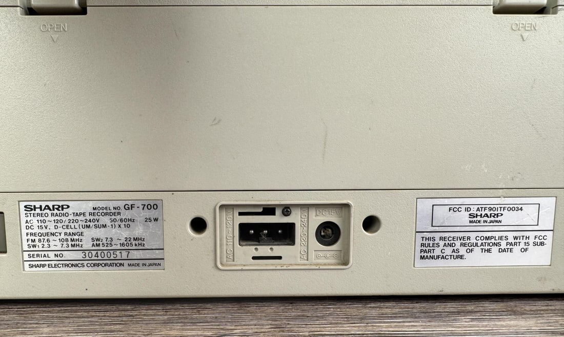 Sharp GF-700 Ghetto Blaster Boom Box - 5