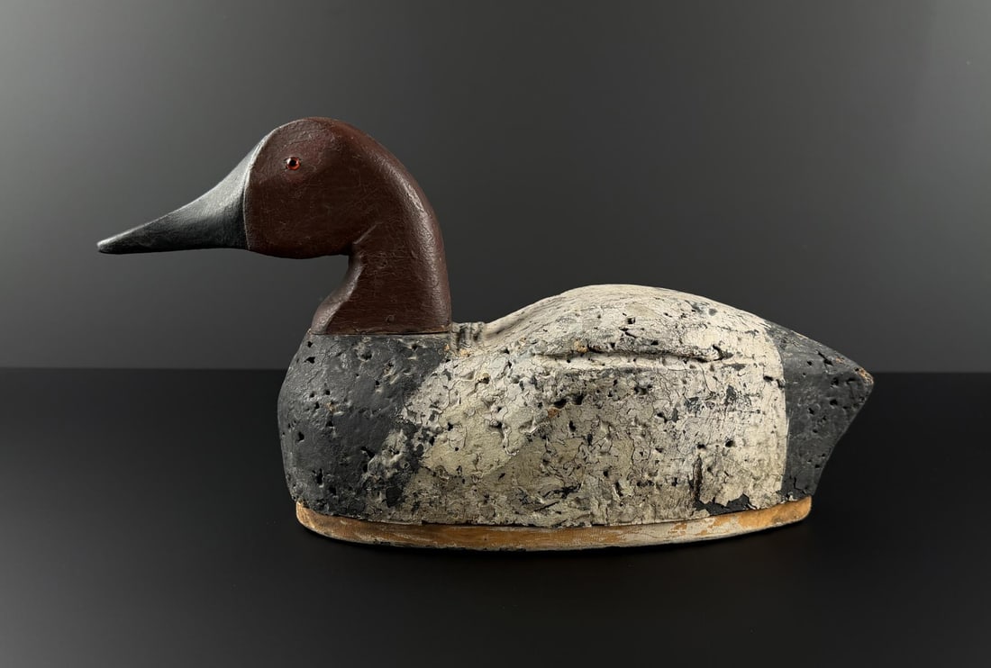 Cork Body Canvasback Drake Duck Decoy (1 of 6)