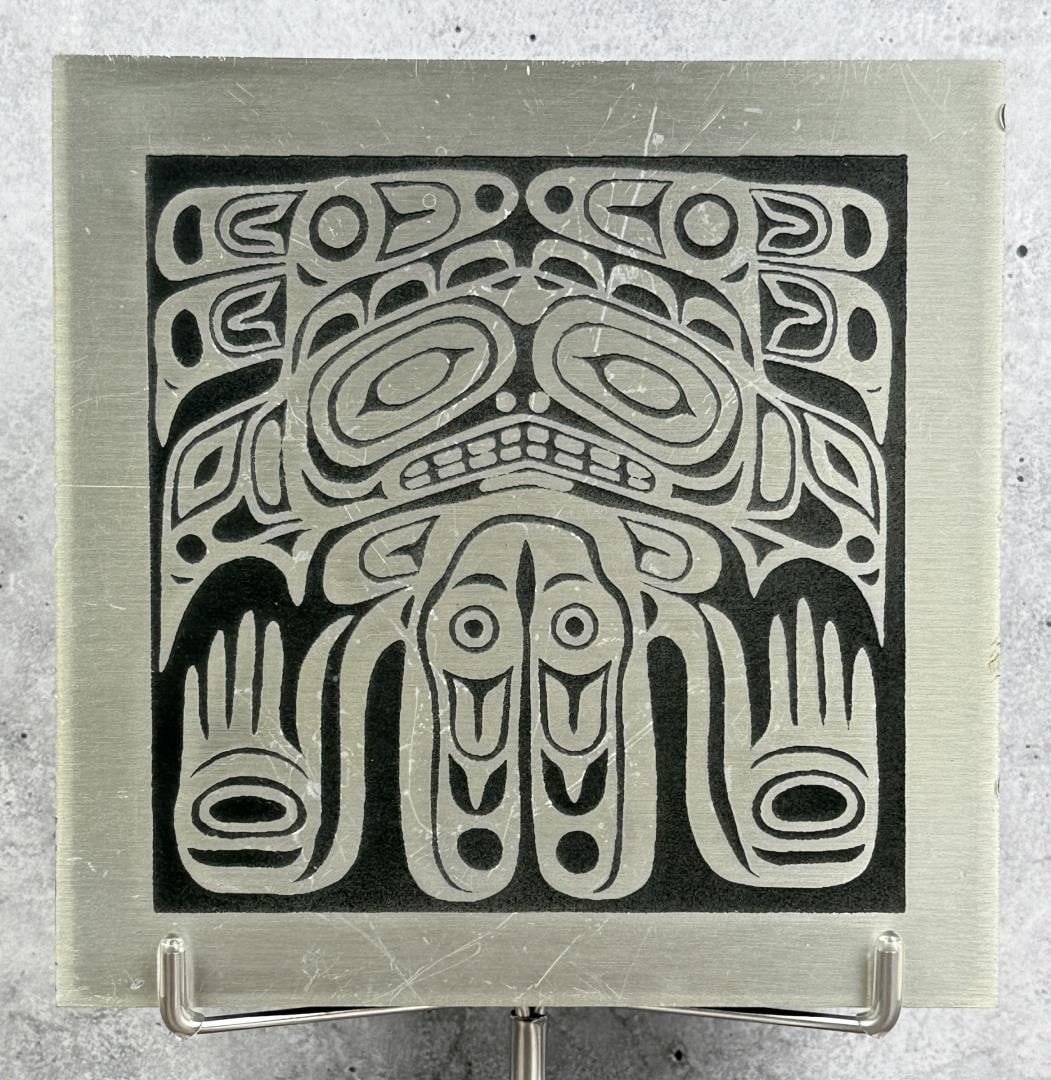 Orchard Studio Haida Bear Plaque: 5 5/8" by 5 5/8"