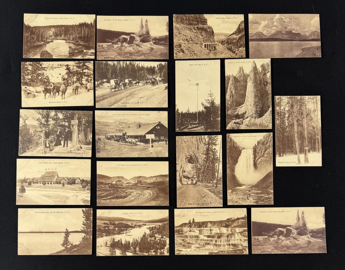 Yellowstone National Park Postcards: 19 total.