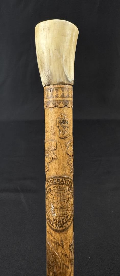 Folk Art Labor Union Walking Stick Cane (1 of 20)