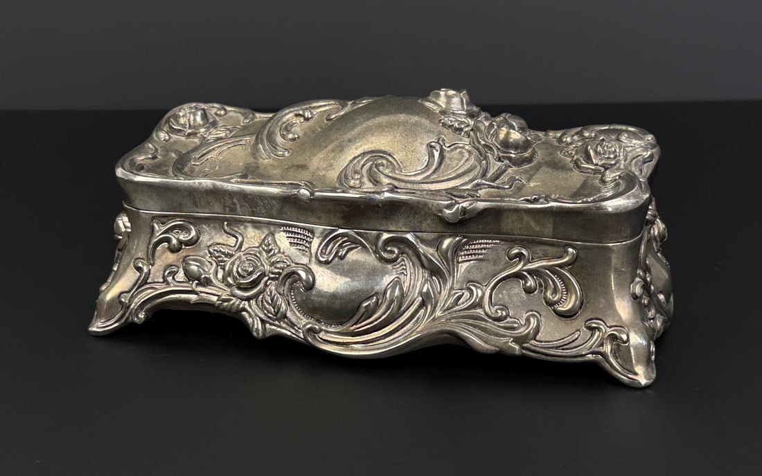 Victorian Godinger Silver Plate Jewelry Box (1 of 5)