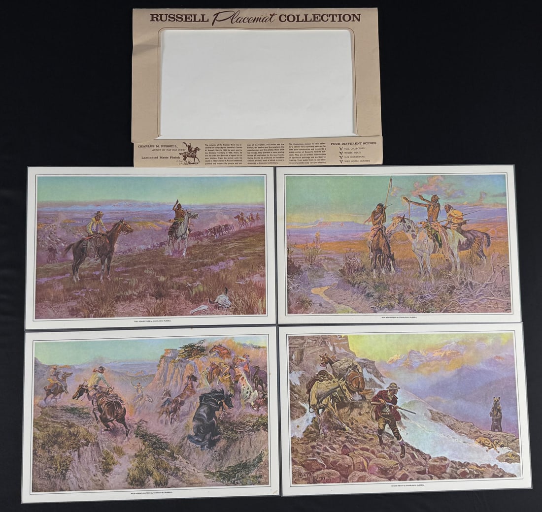 Charles M Russell Montana Placemats: Nice grouping