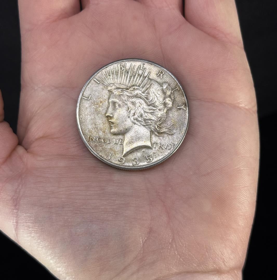 1935 P Silver Peace Dollar: Decent example.