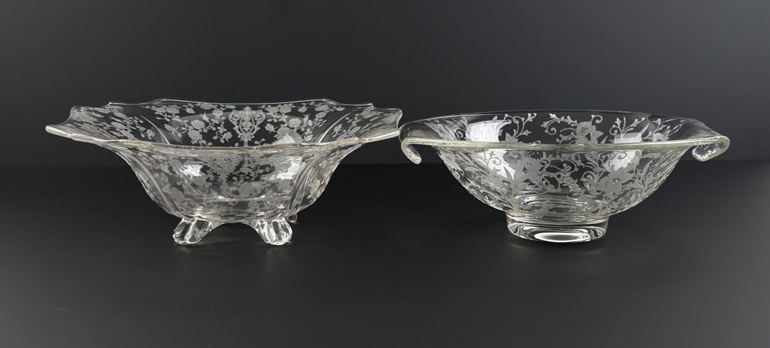 Cambridge Glass Bowls Rose Point (1 of 5)